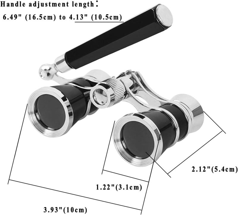 Aroncent Opera Glasses Binoculars 3X25 Mini Compact Binoculars with Handle for Adults Kids Women Vintage Theater Musical Concert - Image 4